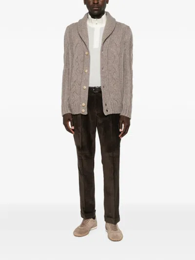 Gran Sasso Corduroy Drawstring Cargo Pants In Multi