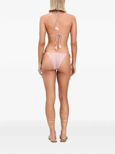 Devon Windsor Coco Tassel-detail Bikini Top In Pink