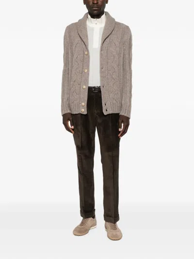 Gran Sasso Half-zip Wool Sweater In Multi