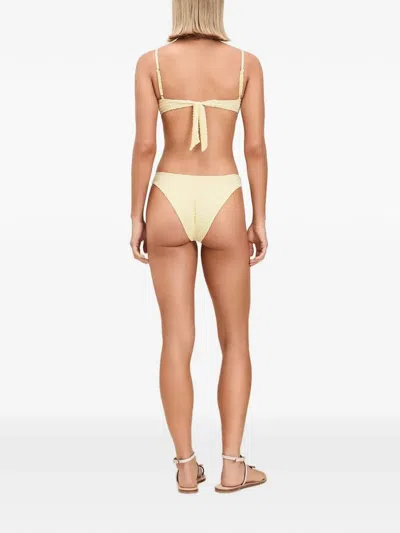 Devon Windsor Laurel Gingham-check Bikini Top In Multi