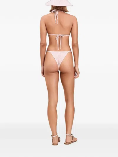 Devon Windsor Jodi Gingham-check Bikini Bottoms In Multi