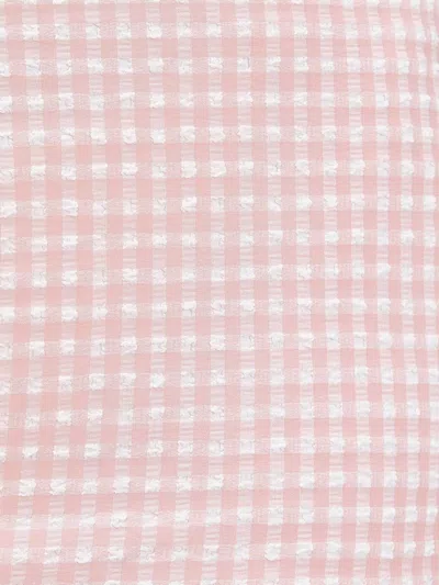 Devon Windsor Lisette Gingham-check Seersucker Swim Skirt In Multi
