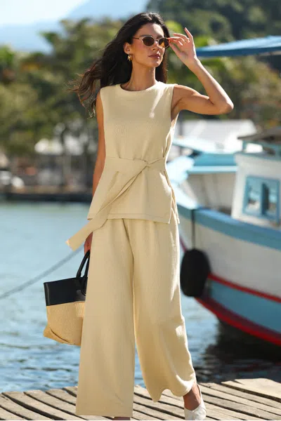 Cupshe About It Beige Pants In Yellow
