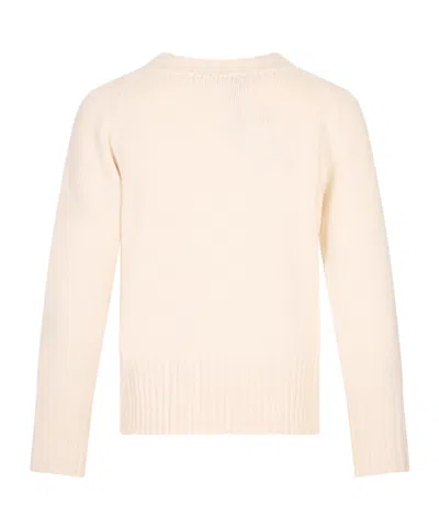 Fedeli Long-sleeved Knitted Pullover In Neutral