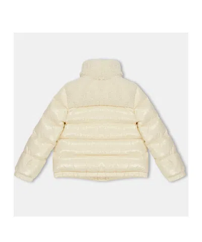 Moncler Logo Patch Down Jacket In Gray