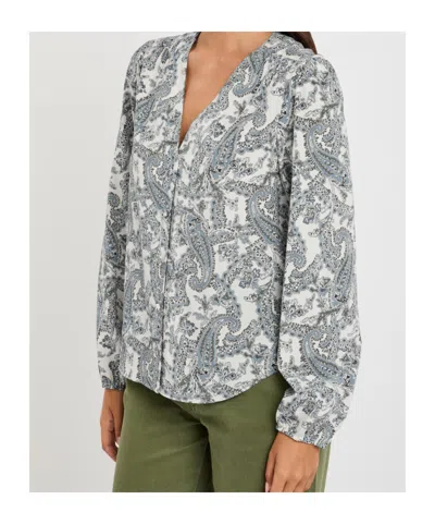 Veronica Beard Farah Printed Silk-blend Blouse In Multi-color