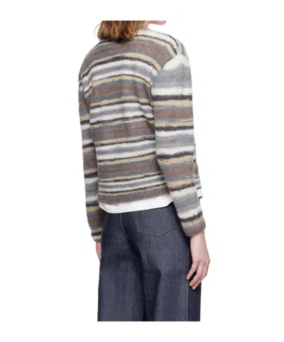 A.p.c. Striped Sweater In Multi
