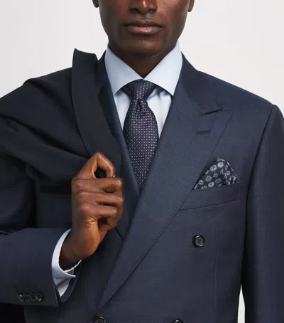 Eton Silk Multi Dot Tie In Navy