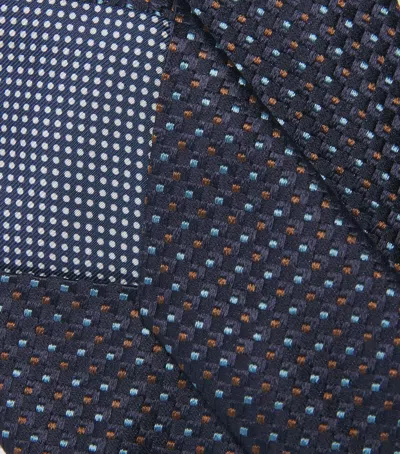 Eton Silk Multi Dot Tie In Navy