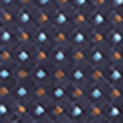 Eton Silk Multi Dot Tie In Navy