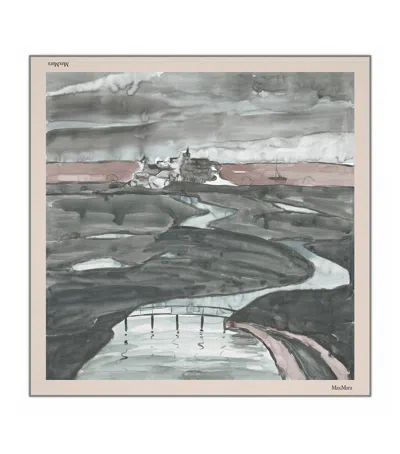 Max Mara Silk Printed Square Scarf In Multi
