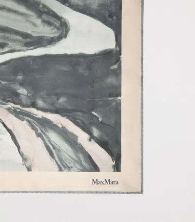 Max Mara Silk Printed Square Scarf In Multi