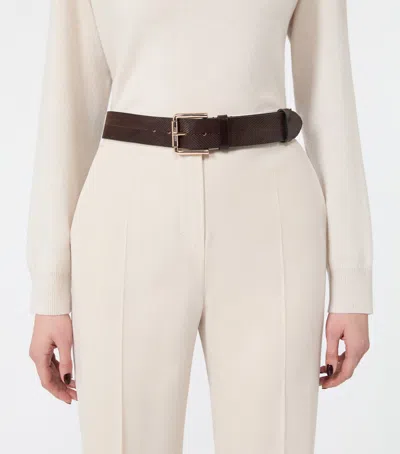 Max Mara Leather Belt In Brown