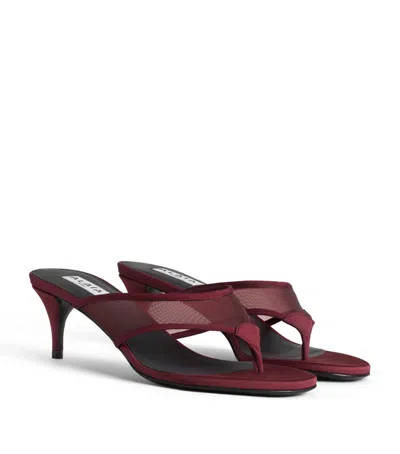 Alaïa Mesh Thong Mules 55 In Multi