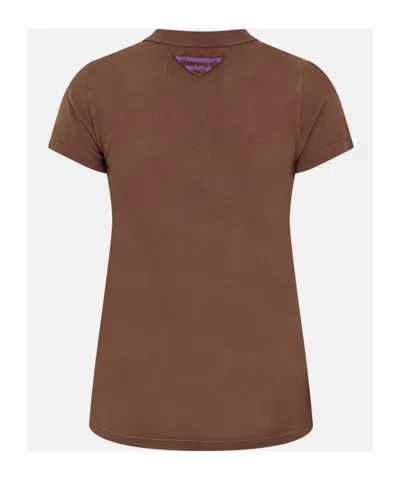 Prada Printed T-shirt In Brown