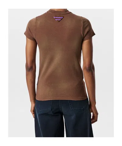 Prada Printed T-shirt In Brown