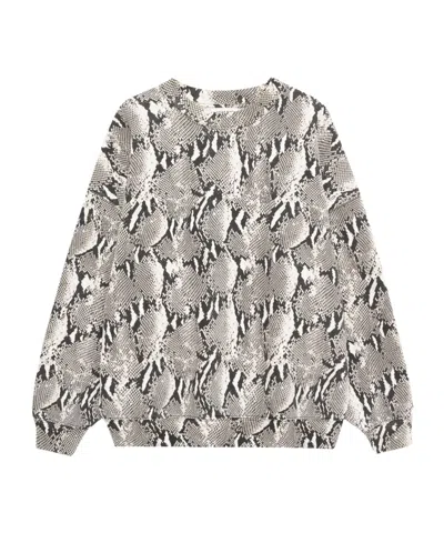 Anine Bing Miles Sweatshirt Washed Python In Gray