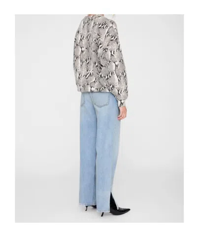 Anine Bing Miles Sweatshirt Washed Python In Gray
