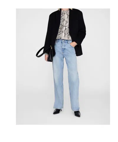 Anine Bing Miles Sweatshirt Washed Python In Gray