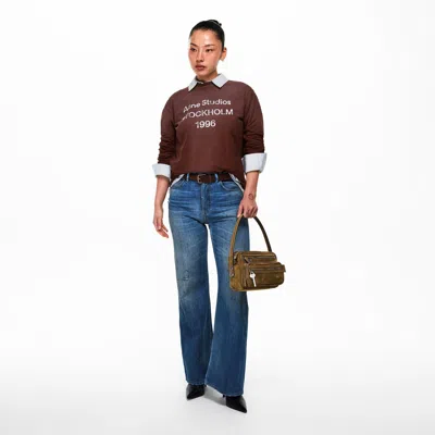 Acne Studios Shoulder Bag Woman Color Beige In Brown