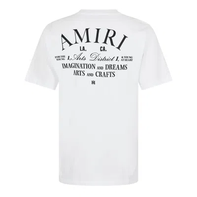 Amiri Logo Printed Crewneck T-shirt In White