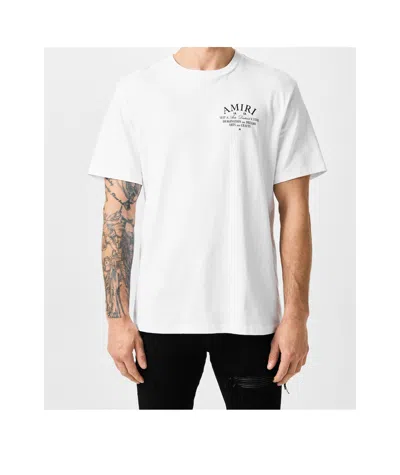 Amiri Logo Printed Crewneck T-shirt In White