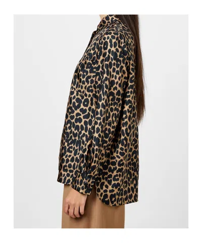 Max Mara Etna Long-sleeved Printed Shirt In Brown