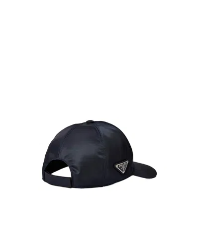 Prada Logo Baseball Cap In Blue