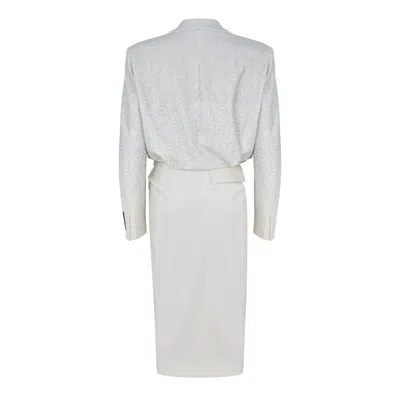 Off-white Blazer Dress In Multi