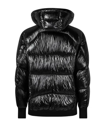 Hugo Boss Hooded Quilted Down Jacket In Black