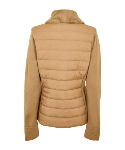 Moncler Simple Down Jacket In Brown