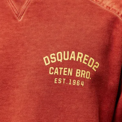 Dsquared2 Man Sweatshirt Rust Size M Cotton In Brown