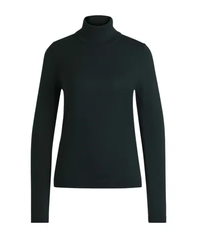 Hugo Boss Long-sleeve Knit Undershirt In Black