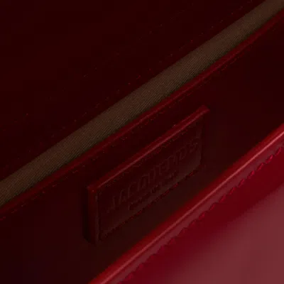 Jacquemus Medium Glossy Leather Shoulder Bag In Red