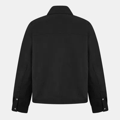 Represent Solid Color Overshirt In Black