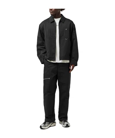 Represent Solid Color Overshirt In Black
