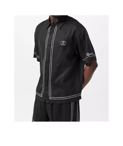 Represent Men's Rep Border Patterned Shirt In Black