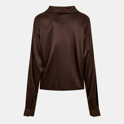 Tom Ford Solid Color Shirt In Brown