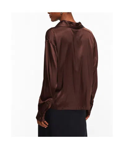 Tom Ford Solid Color Shirt In Brown