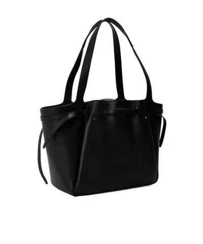 Tory Burch Solid Color Handbag In Black