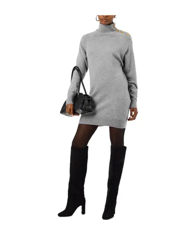 Balmain Mini Dresses In Gray