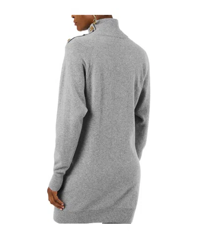 Balmain Mini Dresses In Gray