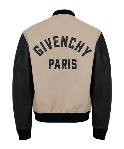 Givenchy Logo Baseball Jacket In Brown