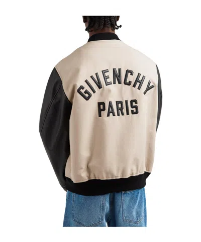 Givenchy Logo Baseball Jacket In Brown