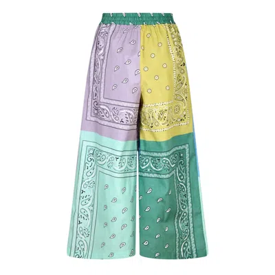 Weekend Max Mara Printed Wide-leg Pants In Multi