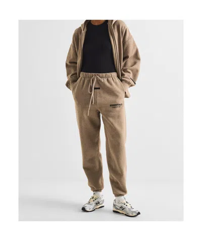 Essentials Drawstring Athletic Pants In Brown