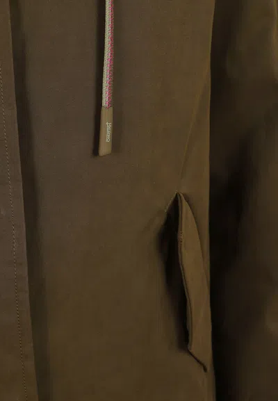 Herno Drawstring Hooded Down Jacket In Green