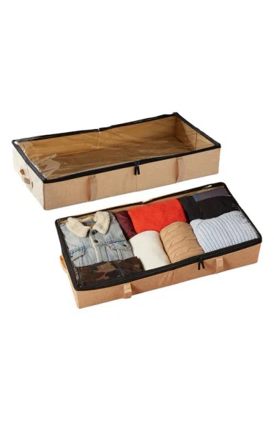 Luxury Home 2-pack Foldable Storage Boxes In Brown