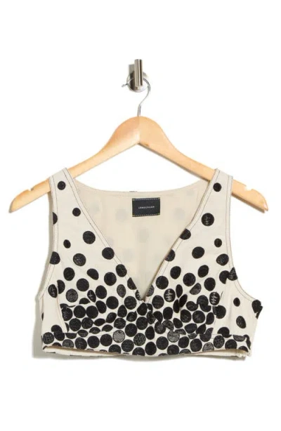 Longchamp Polka Dot Crop Tank In Multi