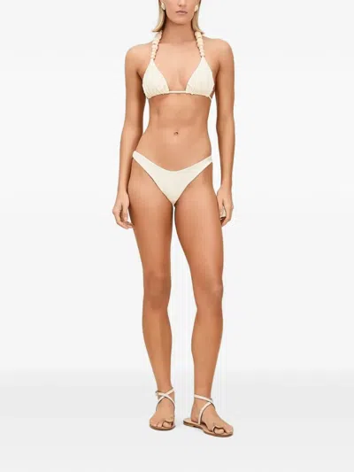 Devon Windsor Leni Beaded Bikini Top In Neutral